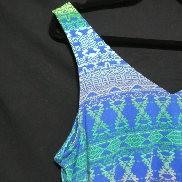 FADED GLORY | large 12 - 14 | Sleeveless Colorful Maxi Summer Dress - Picture 9 of 14